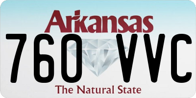 AR license plate 760VVC