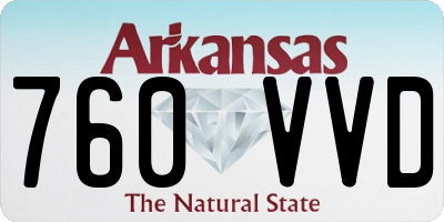 AR license plate 760VVD