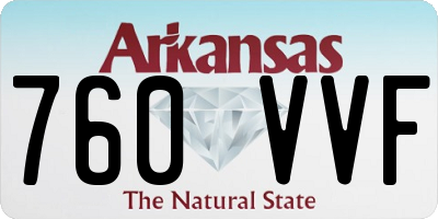 AR license plate 760VVF