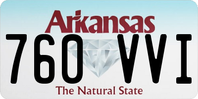 AR license plate 760VVI