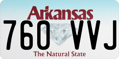 AR license plate 760VVJ