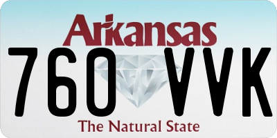 AR license plate 760VVK