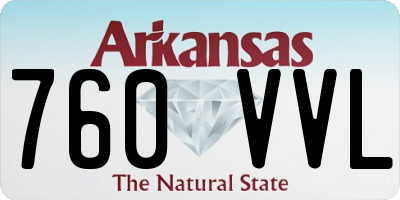 AR license plate 760VVL