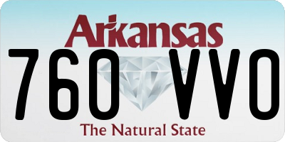 AR license plate 760VVO