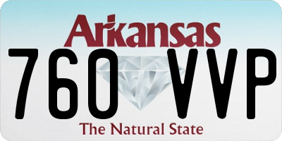 AR license plate 760VVP