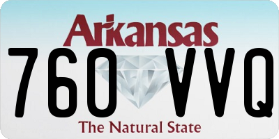 AR license plate 760VVQ