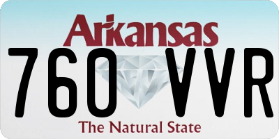 AR license plate 760VVR