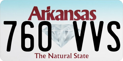 AR license plate 760VVS