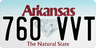 AR license plate 760VVT