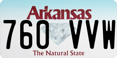 AR license plate 760VVW