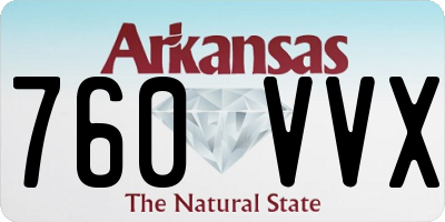 AR license plate 760VVX