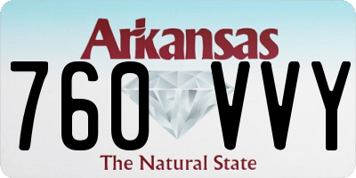 AR license plate 760VVY