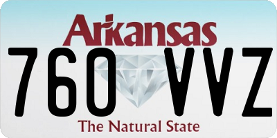 AR license plate 760VVZ
