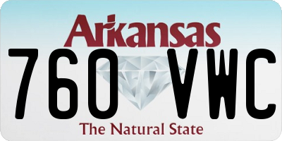 AR license plate 760VWC