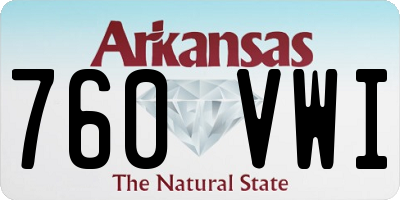 AR license plate 760VWI