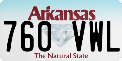AR license plate 760VWL