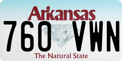AR license plate 760VWN