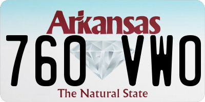AR license plate 760VWO