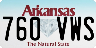 AR license plate 760VWS
