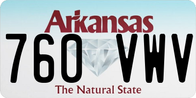 AR license plate 760VWV