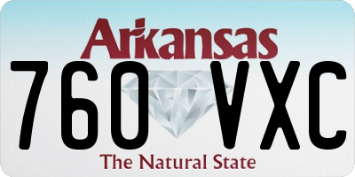AR license plate 760VXC
