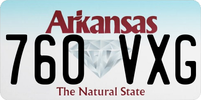 AR license plate 760VXG