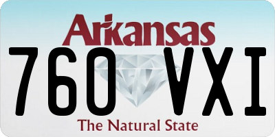 AR license plate 760VXI