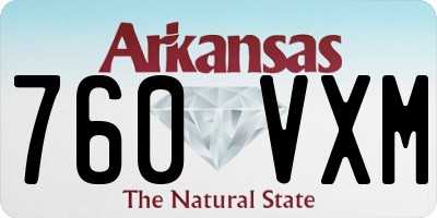 AR license plate 760VXM