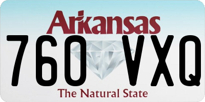AR license plate 760VXQ