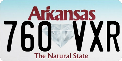 AR license plate 760VXR