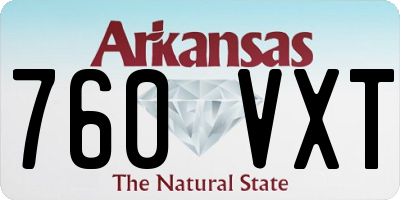 AR license plate 760VXT