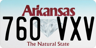 AR license plate 760VXV