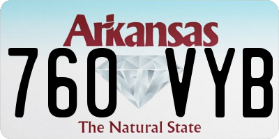 AR license plate 760VYB