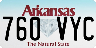 AR license plate 760VYC