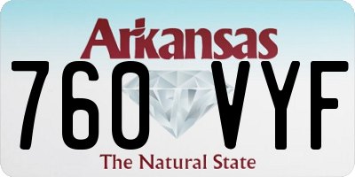 AR license plate 760VYF