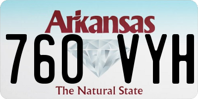 AR license plate 760VYH