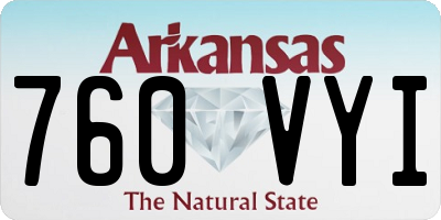 AR license plate 760VYI
