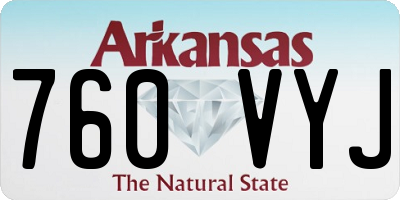 AR license plate 760VYJ