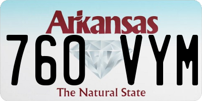 AR license plate 760VYM