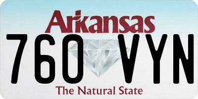AR license plate 760VYN