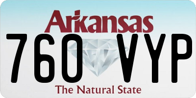 AR license plate 760VYP