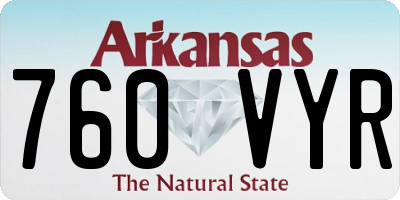 AR license plate 760VYR