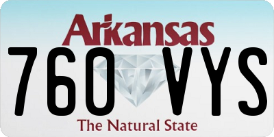 AR license plate 760VYS