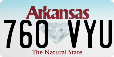 AR license plate 760VYU