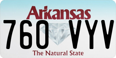 AR license plate 760VYV