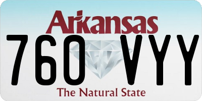 AR license plate 760VYY