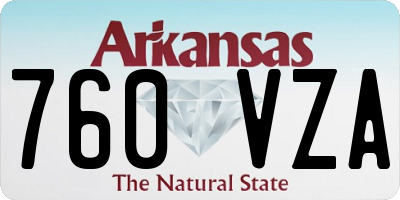 AR license plate 760VZA