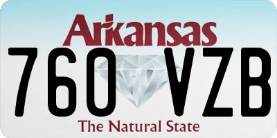 AR license plate 760VZB