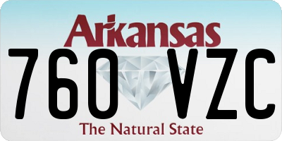 AR license plate 760VZC