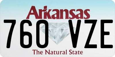 AR license plate 760VZE